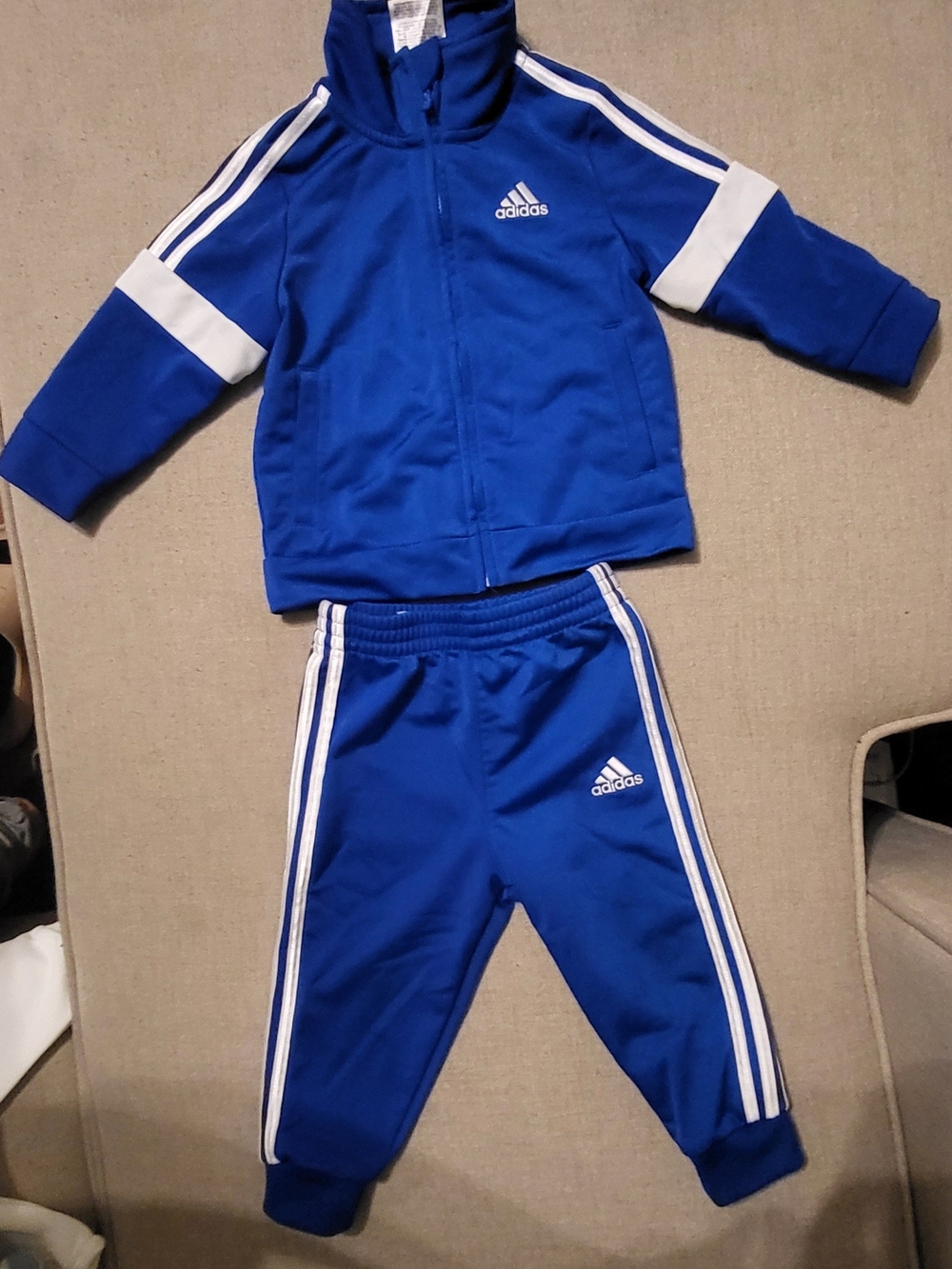Adidas Kids Royal Blue Track Jacket & Pants Set